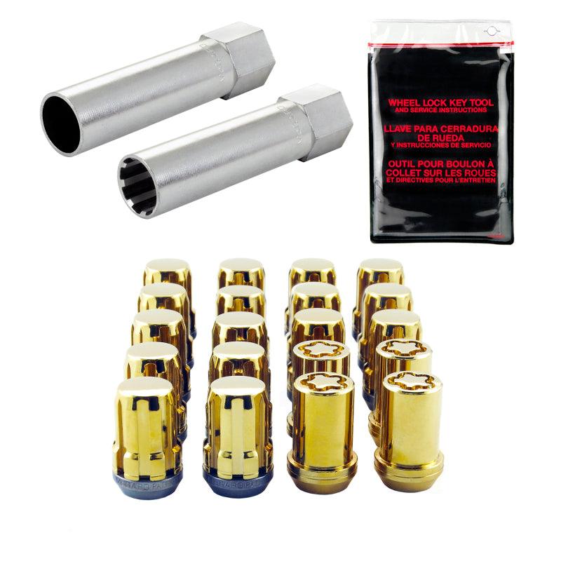McGard SplineDrive Tuner 5 Lug Install Kit w/Locks & Tool (Cone) M12X1.25 / 13/16 Hex - Gold - Order Your Parts - اطلب قطعك