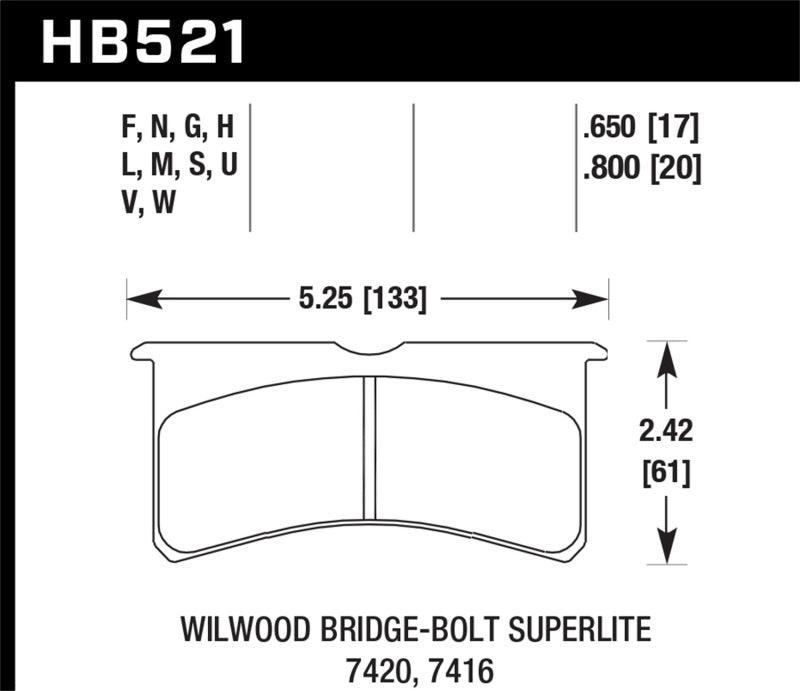 Hawk Wilwood Superlite SL4R 7420 HPS 5.0 Brake Pads - Order Your Parts - اطلب قطعك