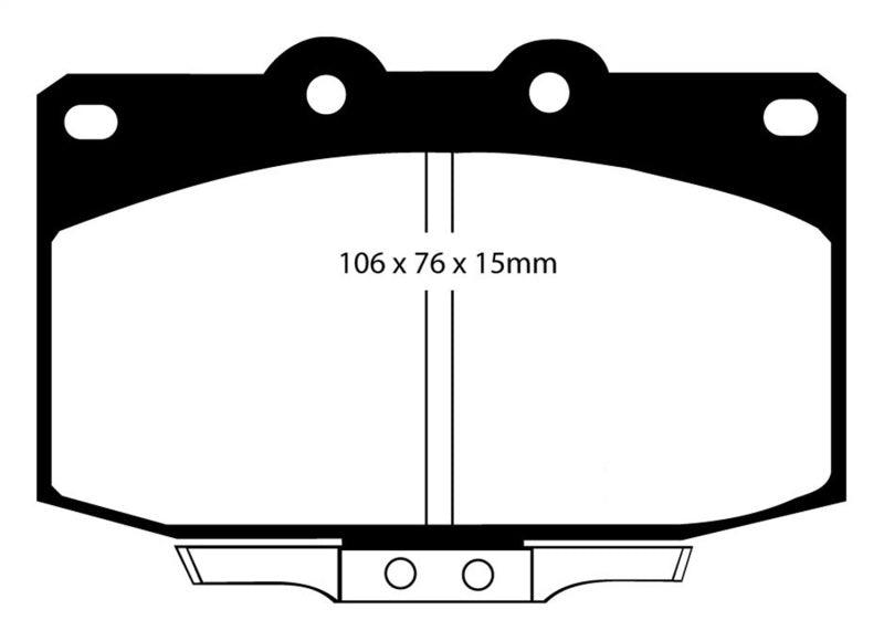 EBC 86-89 Mazda RX7 2.4 (1.3 Rotary)(Vented Rear Rotors) Redstuff Front Brake Pads - Order Your Parts - اطلب قطعك