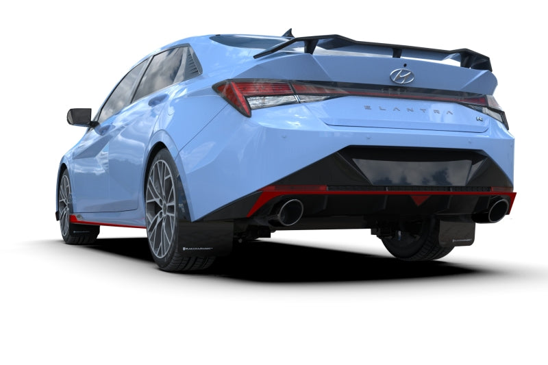 Rally Armor 22-23 Hyundai Elantra N & N Line Black Mud Flap w/Grey Logo
