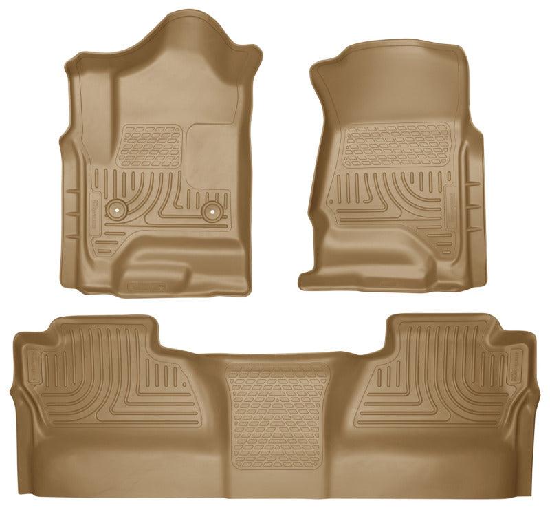 Husky Liners 14 Chevrolet Silverado/GMC Sierra WeatherBeater Tan Front & 2nd Seat Floor Liners - Order Your Parts - اطلب قطعك