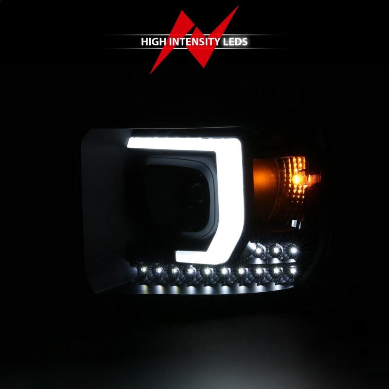 ANZO 2014-2015 Gmc Sierra 1500HD Projector Plank Style Headlight Black W/ Drl - Order Your Parts - اطلب قطعك