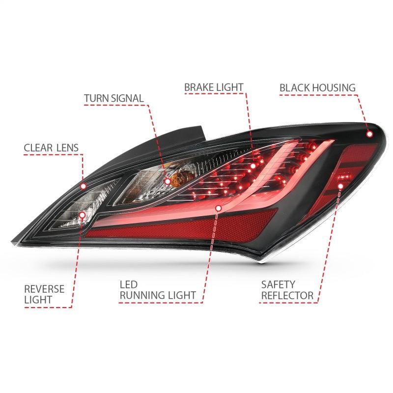 ANZO 10-13 Hyundai Genesis 2DR LED Taillights Smoke - Order Your Parts - اطلب قطعك
