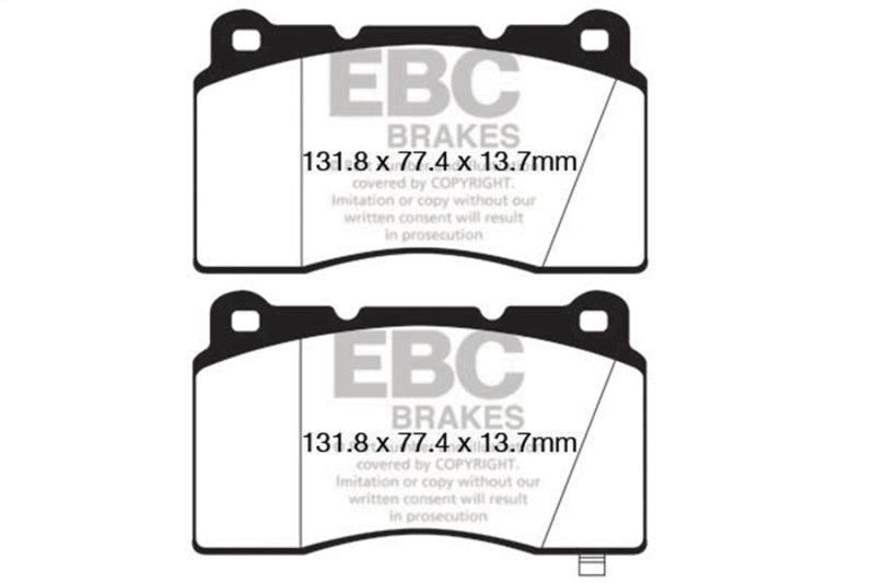 EBC 09+ Hyundai Genesis Coupe 2.0 Turbo (Brembo) Yellowstuff Front Brake Pads - Order Your Parts - اطلب قطعك