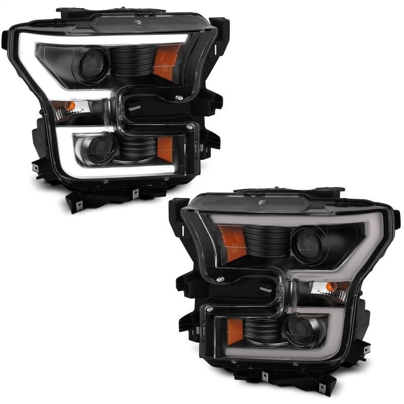 ANZO 2015-2017 Ford F-150 Projector Headlights w/ Plank Style Switchback Black w/ Amber - Order Your Parts - اطلب قطعك