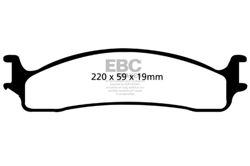 EBC 06-11 Dodge Ram 1500 Mega Cab 2WD Yellowstuff Front Brake Pads - Order Your Parts - اطلب قطعك