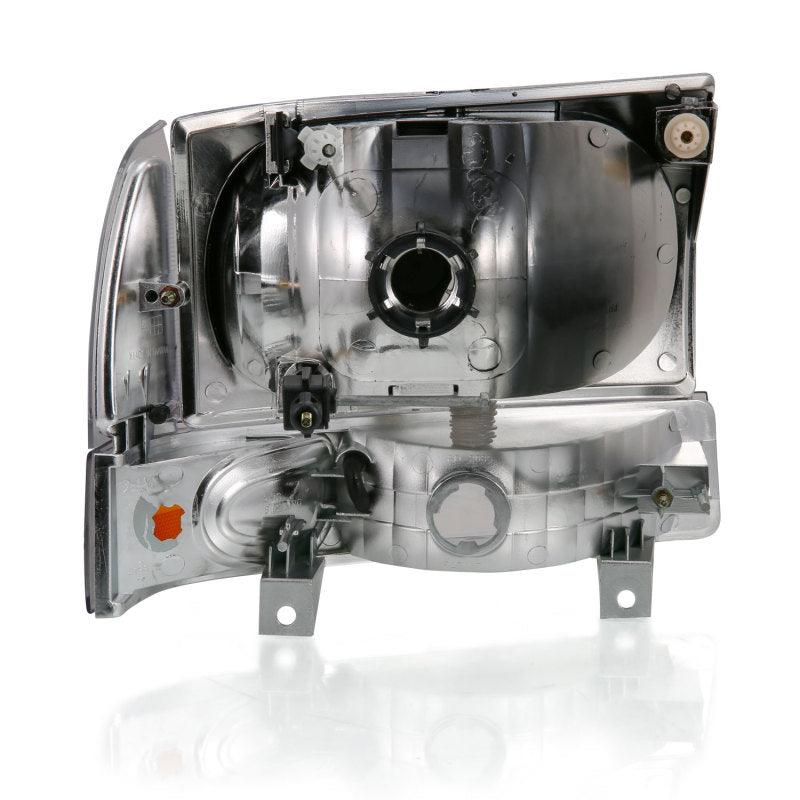ANZO 2000-2004 Ford Excursion Crystal Headlight w/ Corner Light Black Amber (w/o Bulb) - Order Your Parts - اطلب قطعك