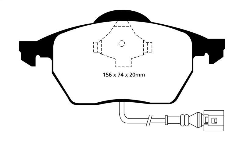 EBC 99-06 Audi TT 1.8 Turbo Yellowstuff Front Brake Pads - Order Your Parts - اطلب قطعك