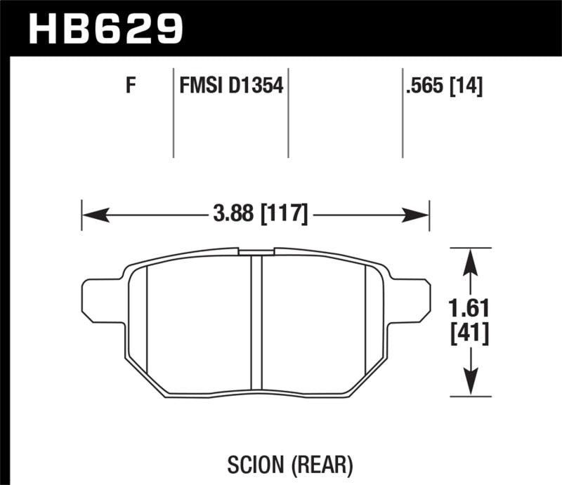 Hawk 08-11 Scion xB / 09-10 Toyota Corolla / 09-10 Matrix / 10 Prius HPS Street Rear Brake Pads - Order Your Parts - اطلب قطعك