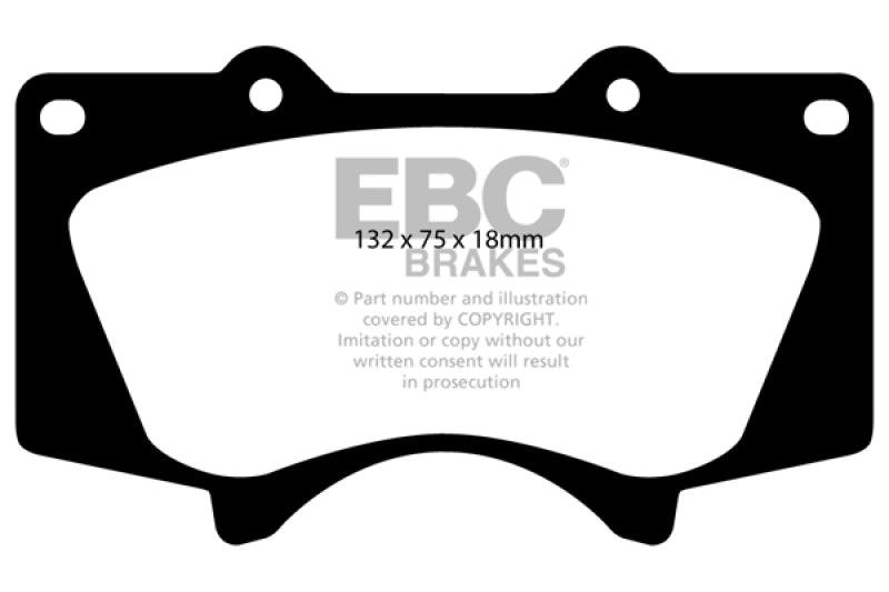 EBC 10+ Lexus GX460 4.6 Yellowstuff Front Brake Pads - Order Your Parts - اطلب قطعك