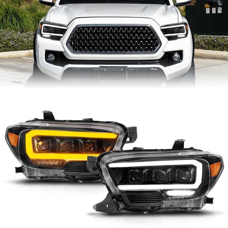 ANZO 16-22 Toyota Tacoma LED Projector Headlights w/ Light Bar Sequential Black Housing w/Initiation - Order Your Parts - اطلب قطعك