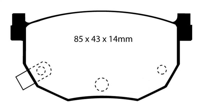 EBC 99-01 Hyundai Elantra 2.0 Redstuff Rear Brake Pads - Order Your Parts - اطلب قطعك