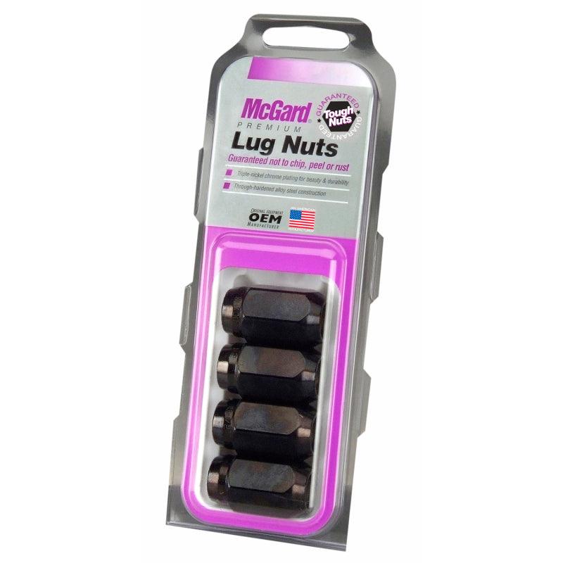 McGard Hex Lug Nut (Cone Seat) M12X1.5 / 13/16 Hex / 1.5in. Length (4-pack) - Black - Order Your Parts - اطلب قطعك