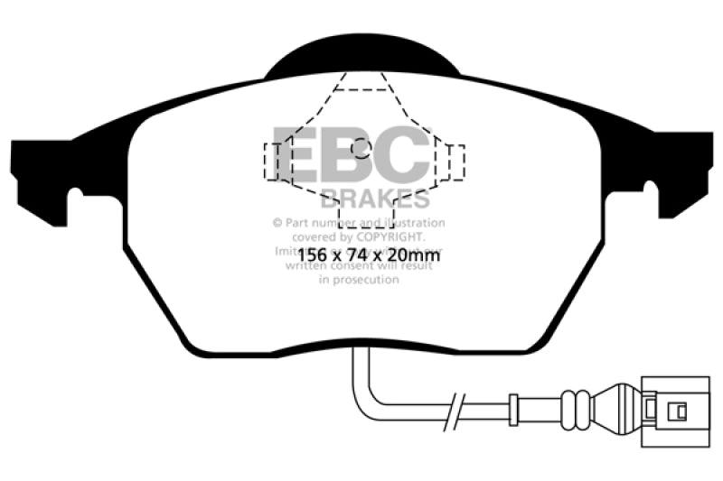 EBC 99-06 Audi TT 1.8 Turbo Yellowstuff Front Brake Pads - Order Your Parts - اطلب قطعك