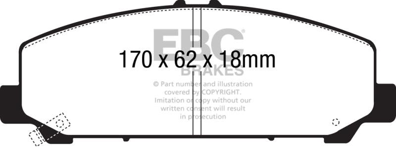 EBC 06-07 Infiniti QX56 5.6 (Akebono) Yellowstuff Front Brake Pads - Order Your Parts - اطلب قطعك