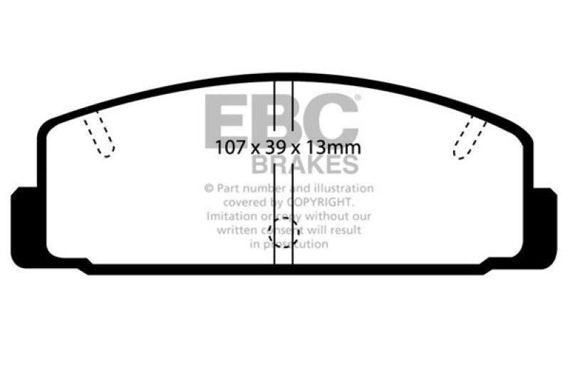 EBC 03-04 Mazda Protege 2.0 Turbo (Mazdaspeed) Redstuff Rear Brake Pads - Order Your Parts - اطلب قطعك