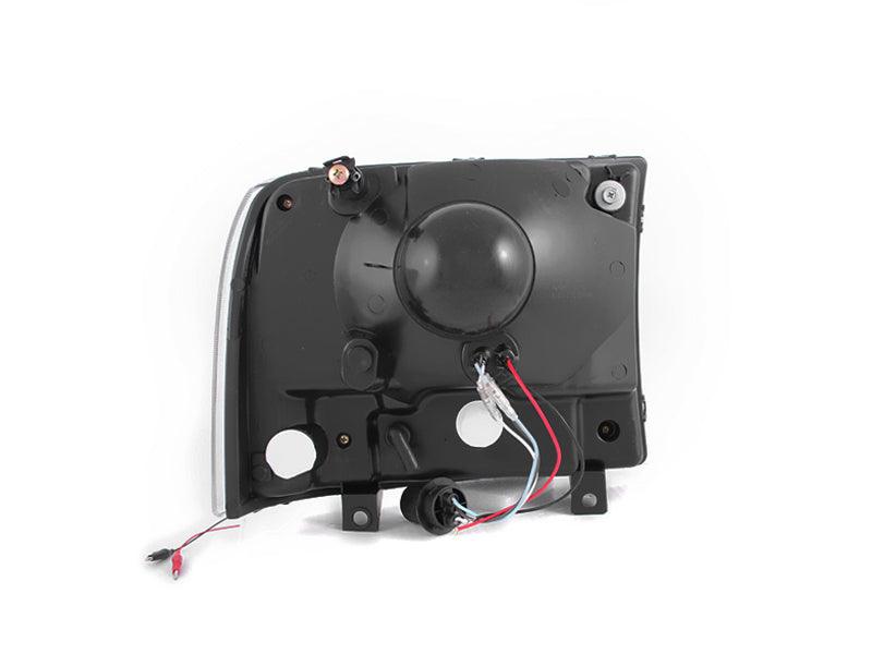 ANZO 2000-2004 Ford Excursion Crystal Headlights Black w/ LED 1pc - Order Your Parts - اطلب قطعك