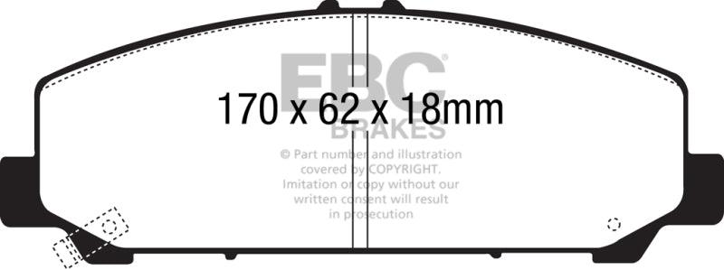 EBC 06-07 Infiniti QX56 5.6 (Akebono) Yellowstuff Front Brake Pads - Order Your Parts - اطلب قطعك