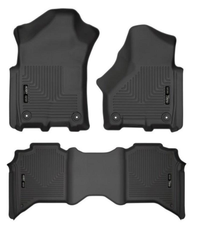 Husky Liners 19-21 Ram 2500/3500 Crew Cab Weatherbeater Black Front & 2nd Seat Floor Liners - Order Your Parts - اطلب قطعك