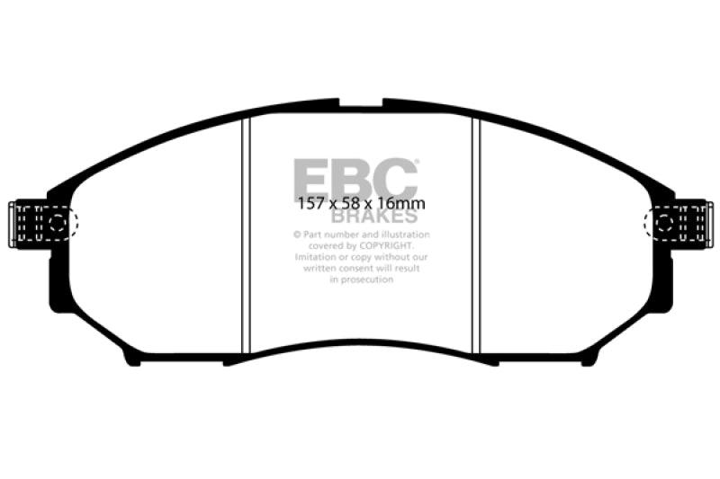 EBC 08-13 Infiniti EX35 3.5 Redstuff Front Brake Pads - Order Your Parts - اطلب قطعك