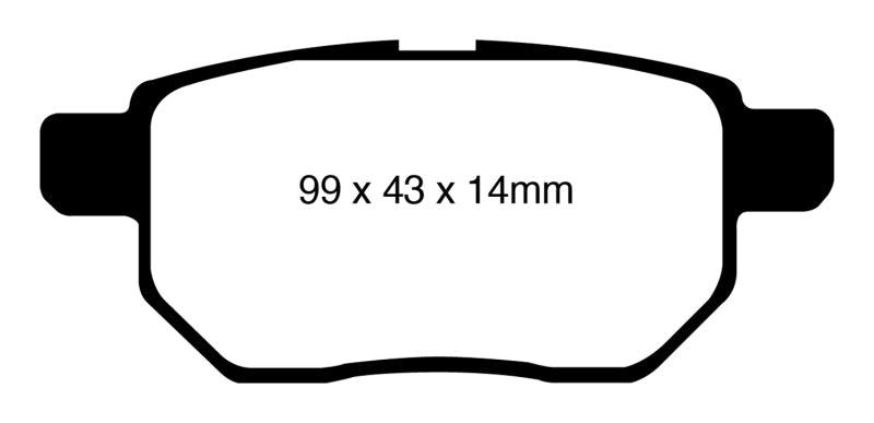 EBC 09-10 Pontiac Vibe 1.8 Redstuff Rear Brake Pads - Order Your Parts - اطلب قطعك