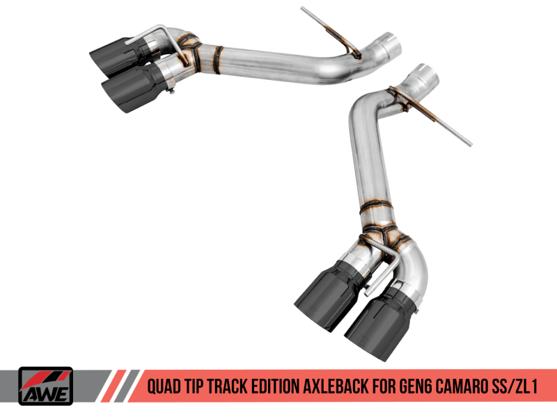 AWE Tuning 16-19 Chevrolet Camaro SS Axle-back Exhaust - Track Edition (Quad Diamond Black Tips) - Order Your Parts - اطلب قطعك
