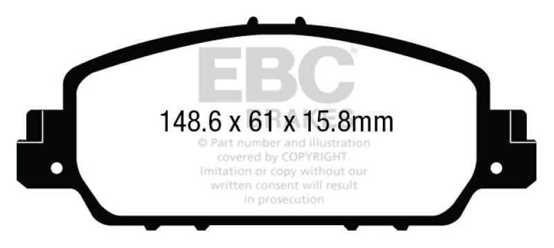 EBC 13+ Honda Accord Coupe 2.4 EX Greenstuff Front Brake Pads - Order Your Parts - اطلب قطعك