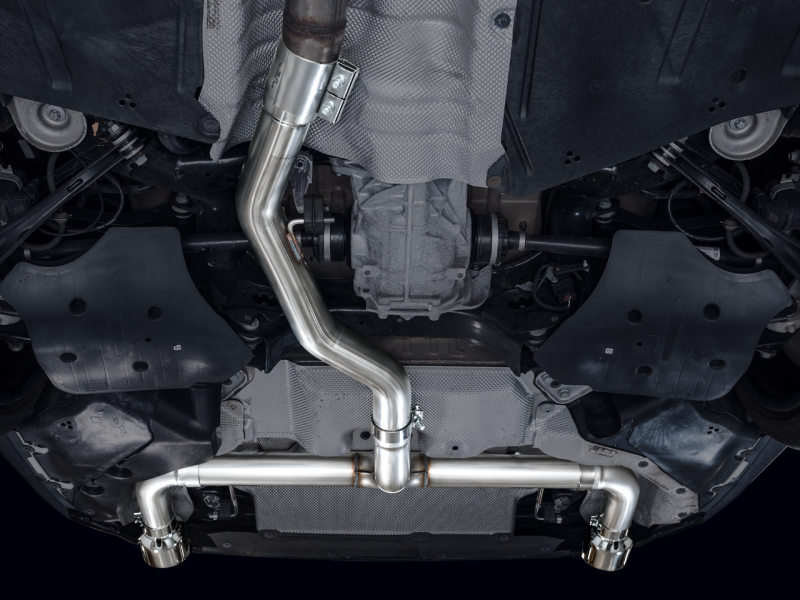 AWE Tuning 19-23 BMW 330i / 21-23 BMW 430i Base G2X Track Edition Axle-Back Exhaust - Chrome Silver