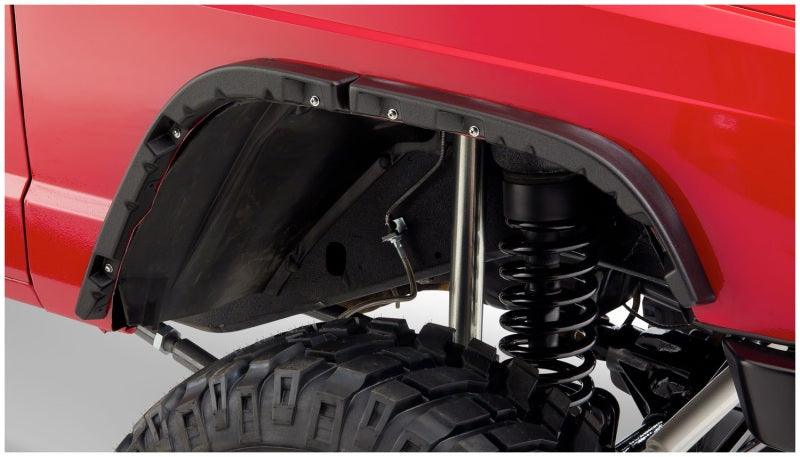 Bushwacker 84-01 Jeep Cherokee Flat Style Flares 4pc - Black - Order Your Parts - اطلب قطعك