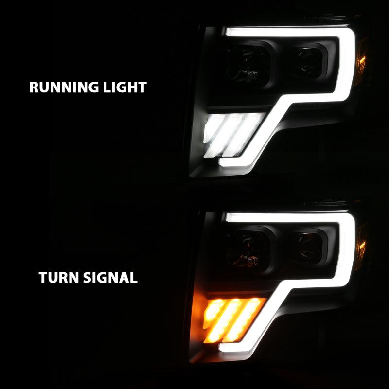 ANZO 2009-2013 Ford F-150 Projector Light Bar G4 Switchback H.L.Black Amber - Order Your Parts - اطلب قطعك