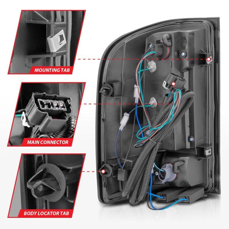 ANZO 2007-2013 Chevrolet Silverado1500/ 2500/ 3500 LED Tail Lights w/ Light Bar Black Housing Smoke - Order Your Parts - اطلب قطعك