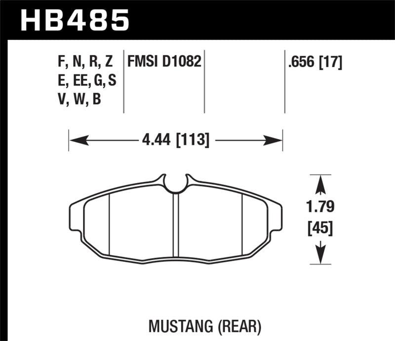 Hawk 05-07 Ford Mustang GT & V6 HP+ Street Rear Brake Pads - Order Your Parts - اطلب قطعك