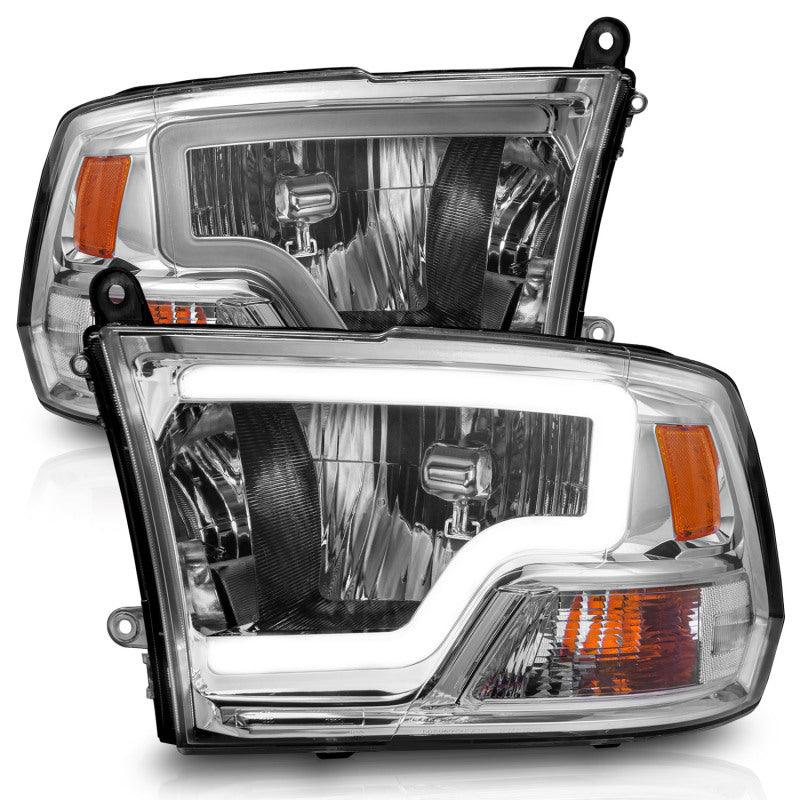 ANZO 2009-2018 Dodge Ram 1500/ 2500/ 3500 Crystal Headlights w/ Light Bar Chrome Housing - Order Your Parts - اطلب قطعك