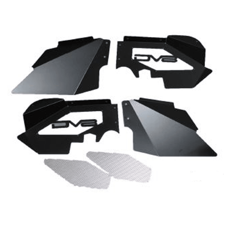 DV8 Offroad 07-18 Jeep Wrangler JK Front Aluminum Inner Fender - Black - Order Your Parts - اطلب قطعك