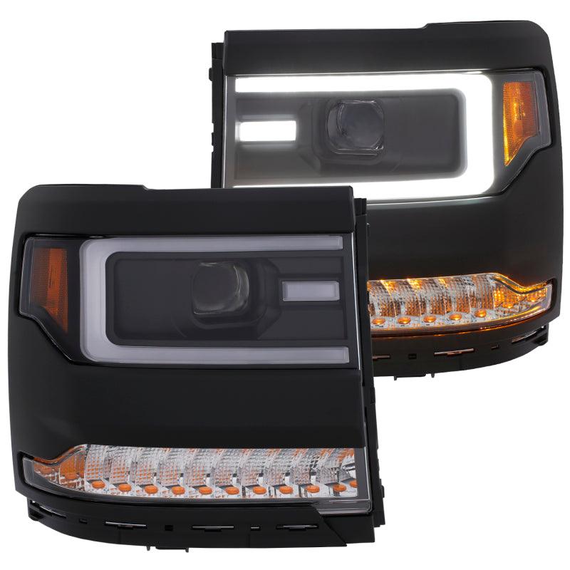 ANZO 16-17 Chevy Silverado 1500 Prjctr. Headlight Plank Styl. w/Amber (Only Work w/HID Equip. Truck) - Order Your Parts - اطلب قطعك