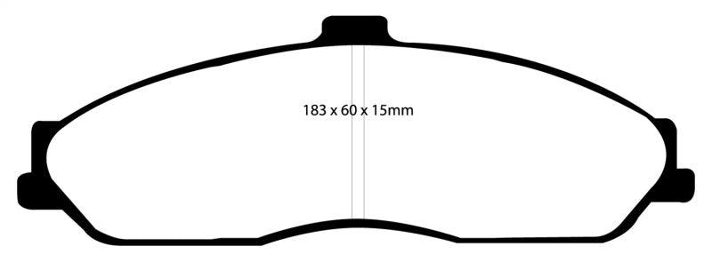 EBC 03-04 Cadillac XLR 4.6 Yellowstuff Front Brake Pads - Order Your Parts - اطلب قطعك