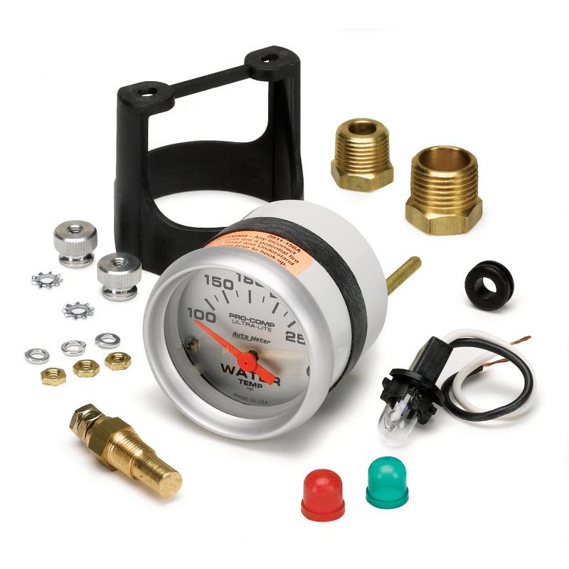 Autometer Ultra-Lite 52mm 100-250 Deg F Short Sweep ElectricWater Temp Gauge - Order Your Parts - اطلب قطعك