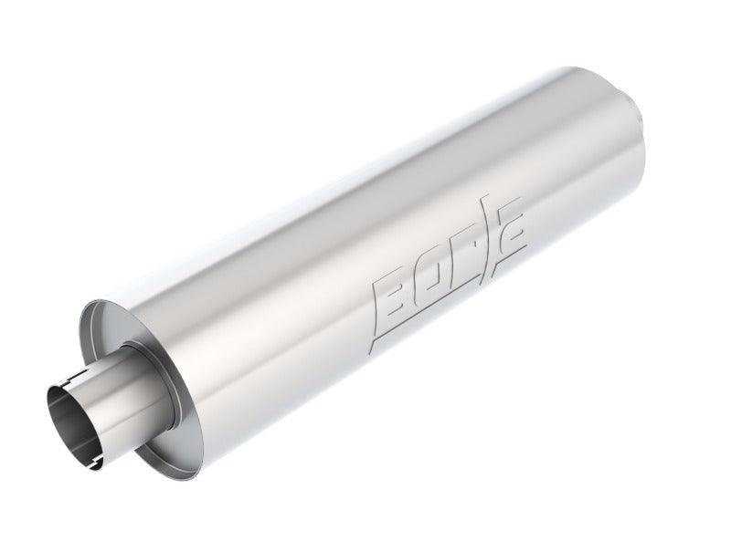 Borla Heavy Duty (Truck) Muffler - 3in Center-Center 24in x 6.75in Round (Notched) - Order Your Parts - اطلب قطعك
