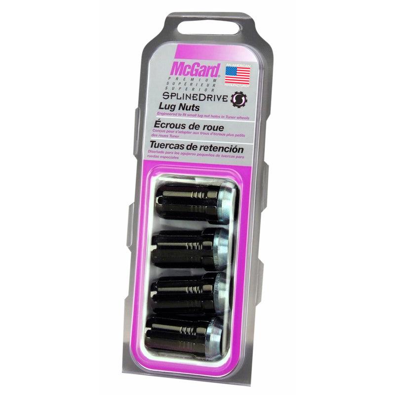 McGard SplineDrive Lug Nut (Cone Seat) M14X1.5 / 1.935in. Length (4-Pack) - Black (Req. Tool) - Order Your Parts - اطلب قطعك