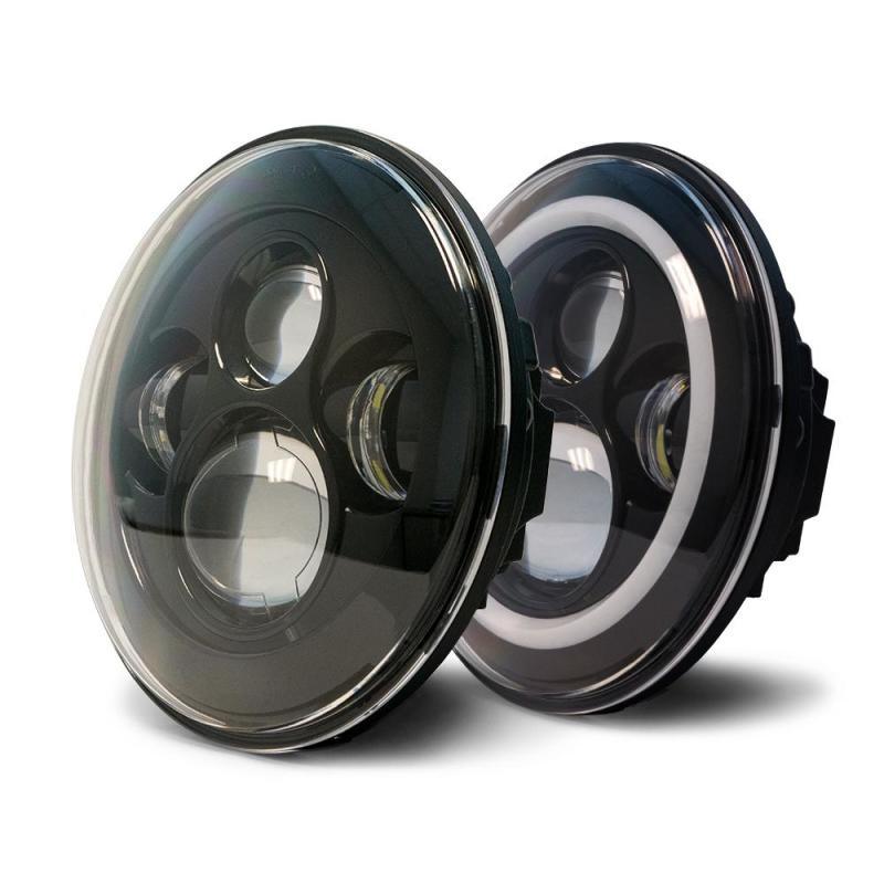 DV8 Offroad 07-18 Jeep Wrangler JK LED Projector Headlights w/ Angel Eyes - Order Your Parts - اطلب قطعك