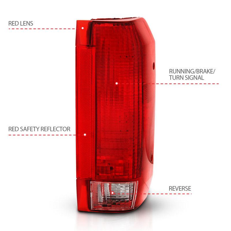 ANZO 1992-1996 Ford Bronco Taillight Red/Clear Lens (OE Replacement) - Order Your Parts - اطلب قطعك