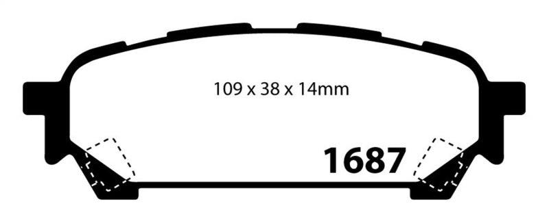 EBC 04-06 Saab 9-2X 2.0 Turbo Yellowstuff Rear Brake Pads - Order Your Parts - اطلب قطعك