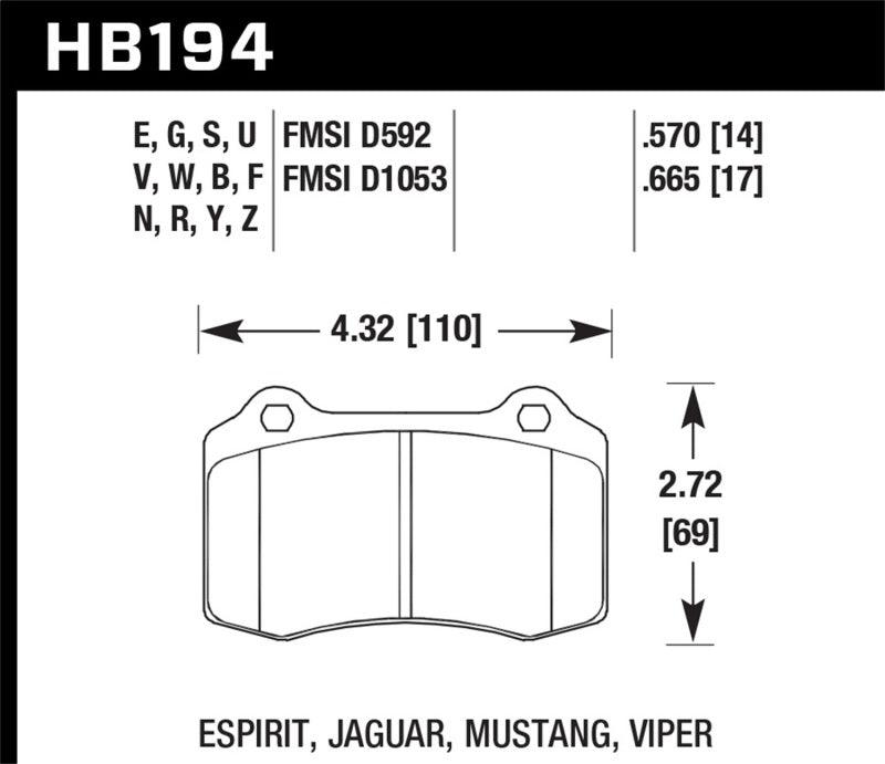 Hawk 10-11 Chevy Camaro SS DTC-60 Race Rear Brake Pads - Order Your Parts - اطلب قطعك
