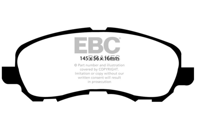 EBC 11-14 Chrysler 200 2.4 Yellowstuff Front Brake Pads - Order Your Parts - اطلب قطعك