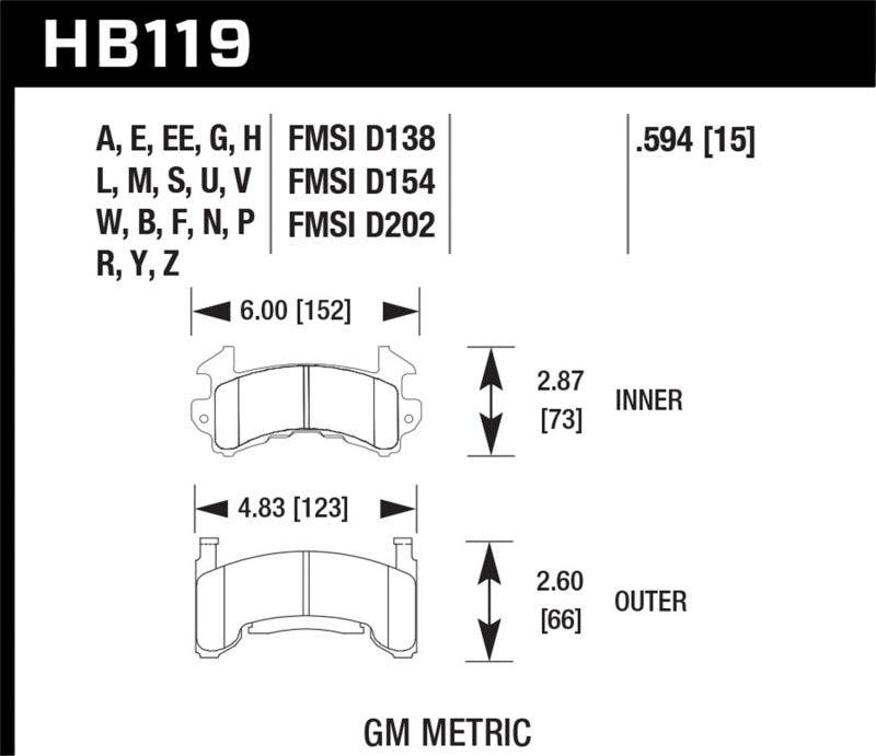 Hawk 1978-1979 Buick Century Custom HPS 5.0 Front Brake Pads - Order Your Parts - اطلب قطعك