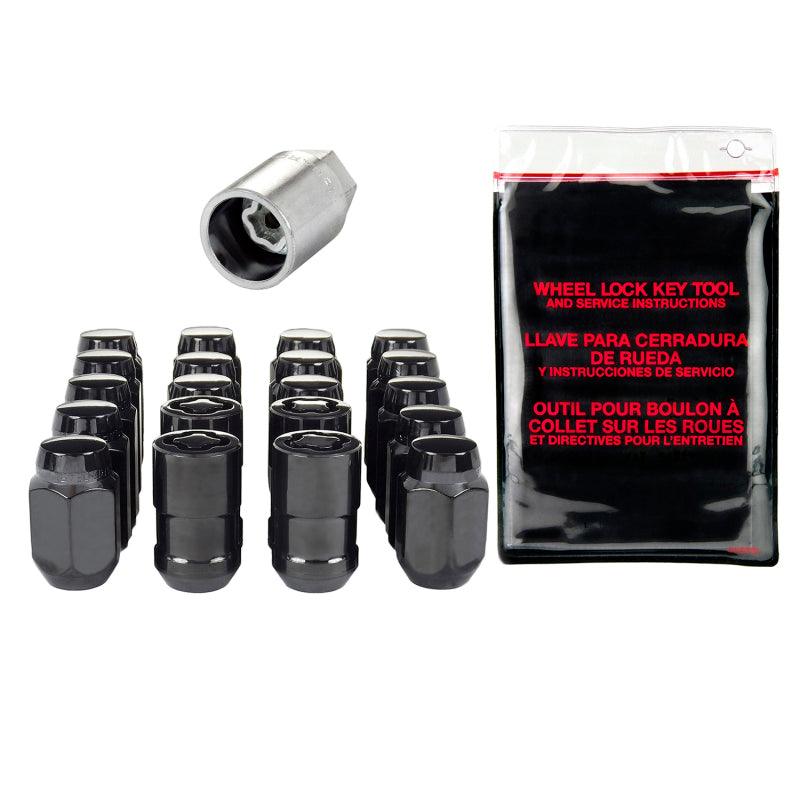 McGard 5 Lug Hex Install Kit w/Locks (Cone Seat Nut) M12X1.5 / 13/16 Hex / 1.5in. Length - Black - Order Your Parts - اطلب قطعك