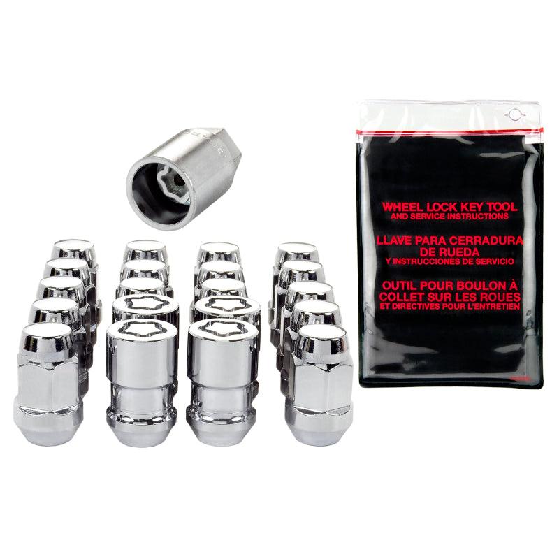 McGard 5 Lug Hex Install Kit w/Locks (Cone Seat Nut / Bulge) M12X1.5 / 3/4 Hex / 1.45in L - Chrome - Order Your Parts - اطلب قطعك