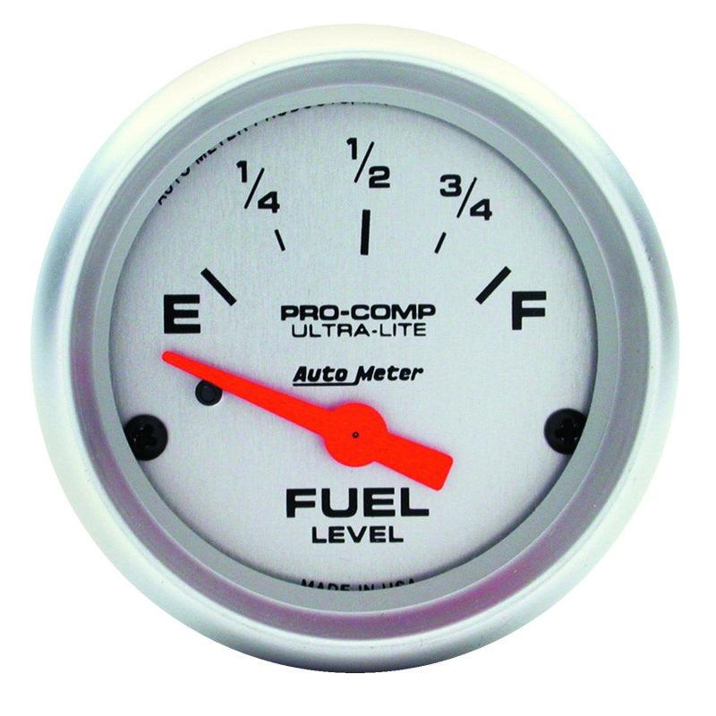 Autometer Ultra-Lite 52mm 73 OHMS Empty/10 OHMS Full Short Sweep Electronic Fuel Level Gauge - Order Your Parts - اطلب قطعك