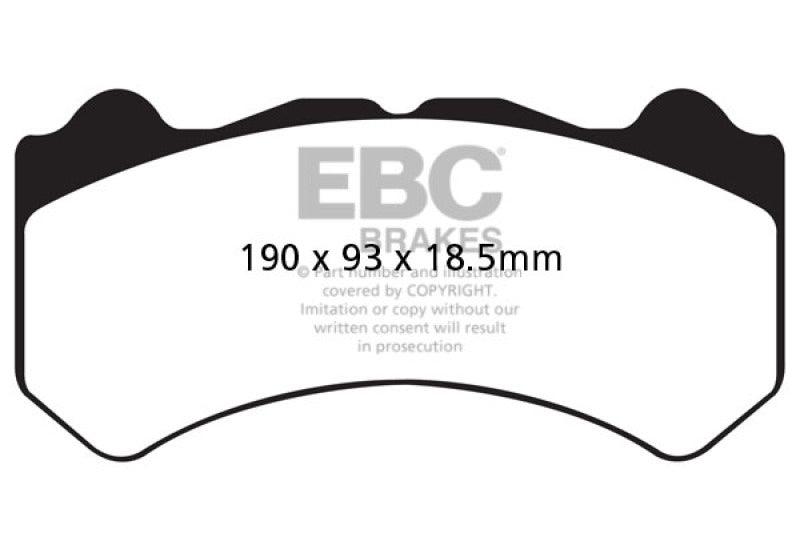 EBC 08-11 Nissan GT-R (R35) 3.8 Twin Turbo (Cast Iron Rotors) Yellowstuff Front Brake Pads - Order Your Parts - اطلب قطعك