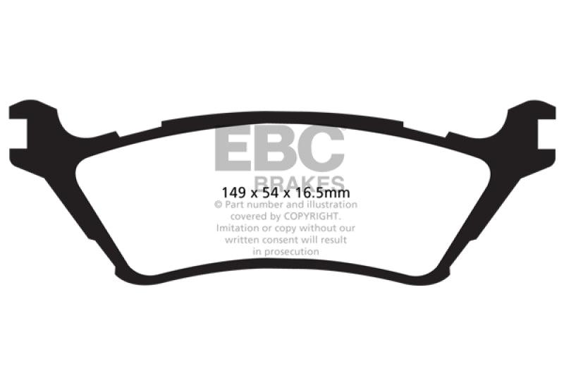 EBC 15+ Ford F150 2.7 Twin Turbo (2WD) Yellowstuff Rear Brake Pads - Order Your Parts - اطلب قطعك